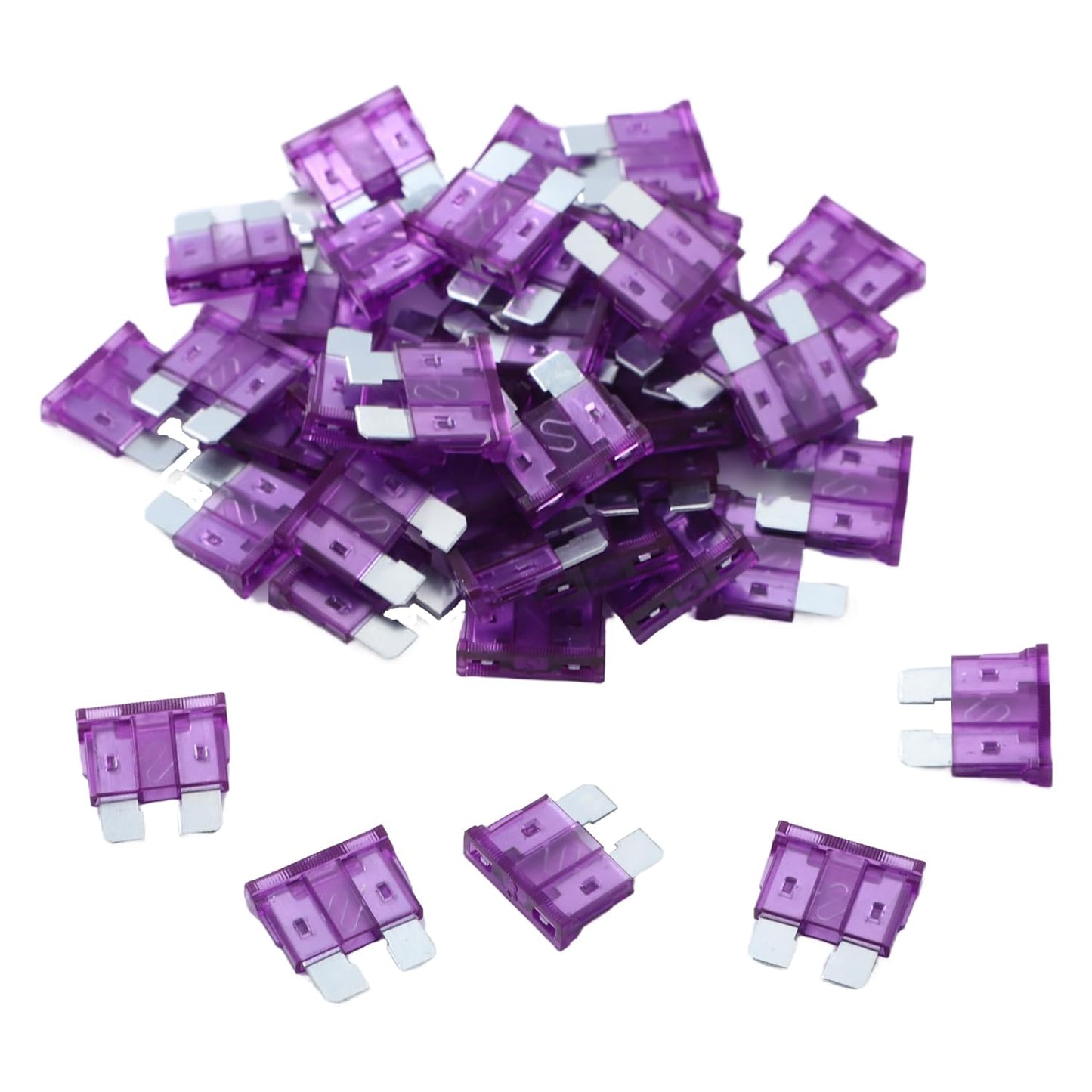 100 Pack Auto Fuses 3 AMP ATC/ATO Standard Regular Fuse Blade 3A Car Truck Boat Marine RV