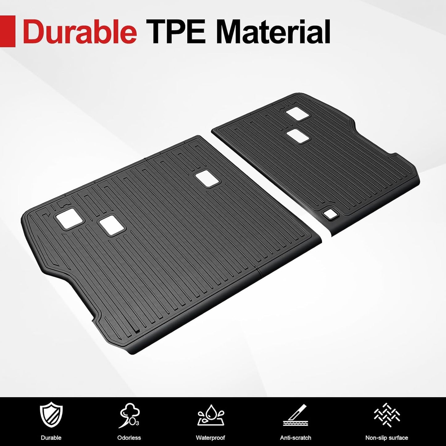 2nd Row Backrest Mat for 2024 2025 Hyundai Santa FE, All Weather TPE Seat Back Covers Durable Kick Mats for 2025 Hyundai Santa Fe Accessories (Fit Hybrid and Fuel)