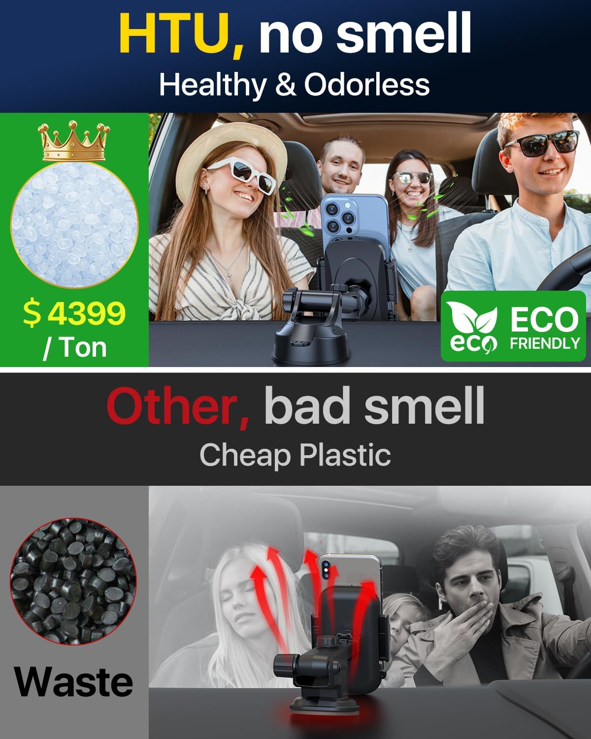 2025 Ultimate Car Phone Holder【80+LBS Strongest Suction & Military-Grade】 Universal Cell Phone Holder Truck Car Mount for Dashboard Windshield Air Vent for iPhone 16 Pro Max 15 Samsung 2pcs,Grey