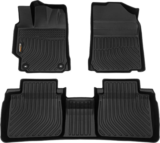 Binmotor-Floor Mats for Toyota Camry 2012-2017, Front & 2nd Row,TPE All Weather Car Accessories Mats Camry Custom Fit Rubber Liners Waterproof, Nonslip