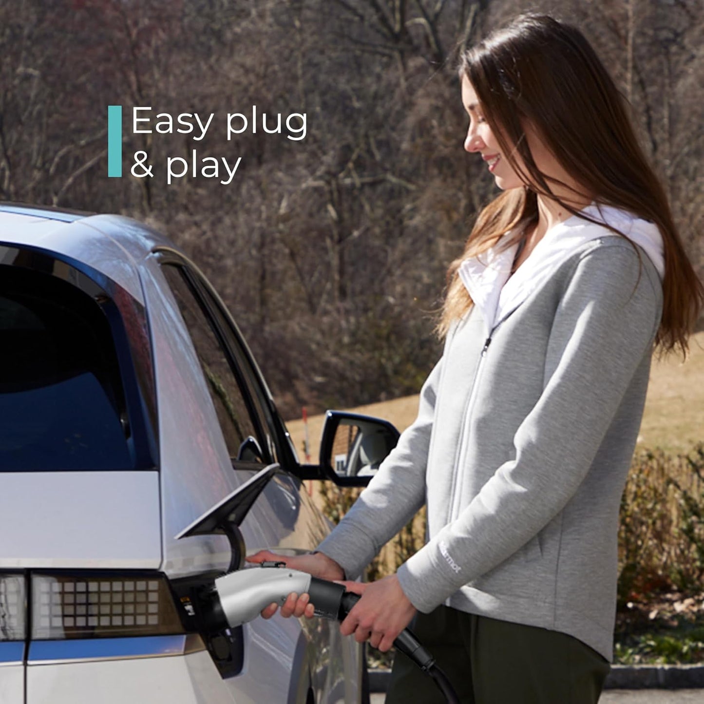 [Only for J1772 EVs ] Lectron - Tesla to J1772 Charging Adapter, Max 48A & 250V - Compatible with Tesla High Powered Connectors, Destination Chargers, and Mobile Connectors (White)