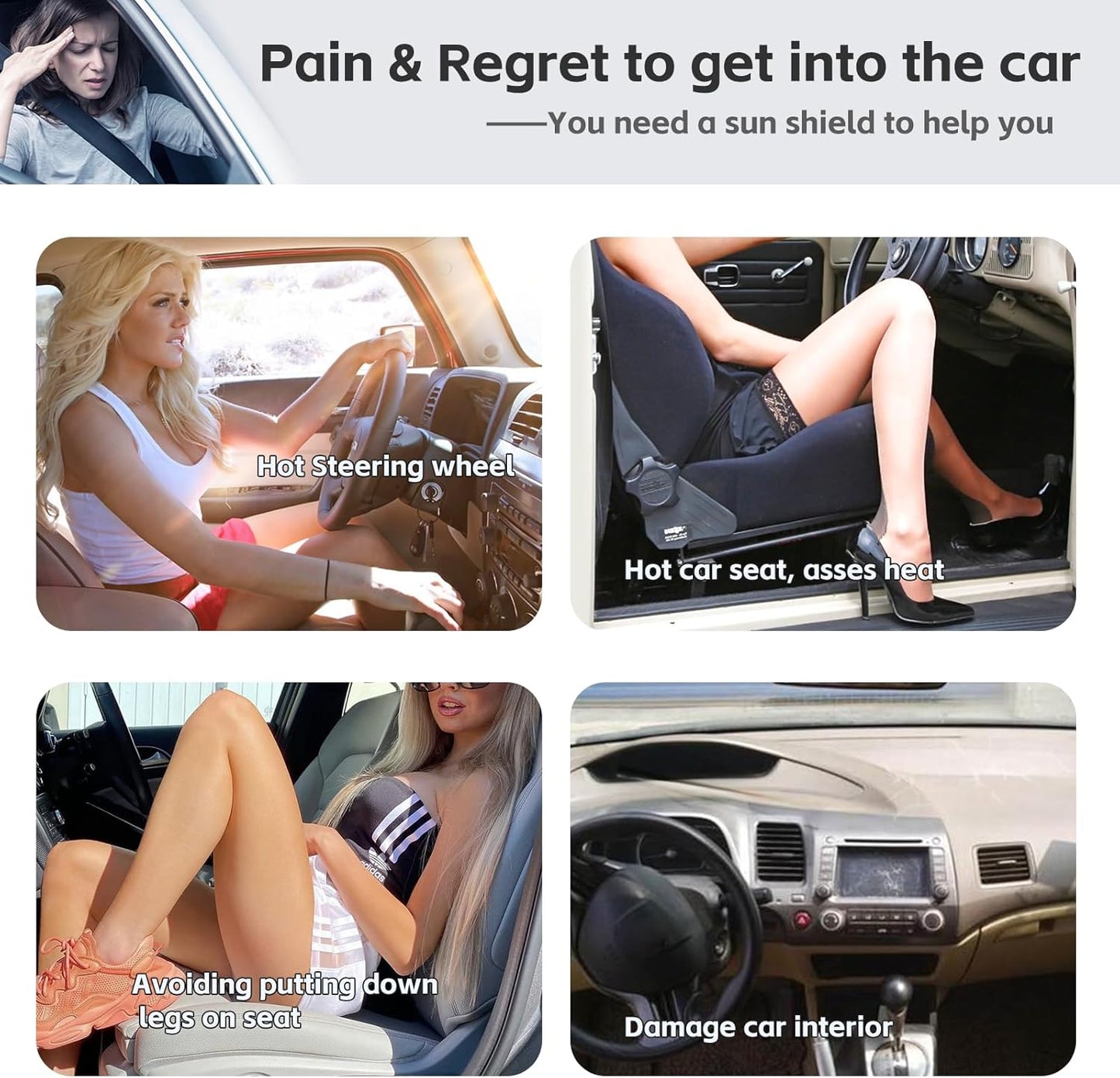 for Toyota Corolla Sun Shade Sunshade Windshield Cover - 4 Layers Front Window Shade for Corolla 2020-2024 2025 Custom Fit Sun Visor - 240T Retractable Shade Blocks UV Rays Car Accessories