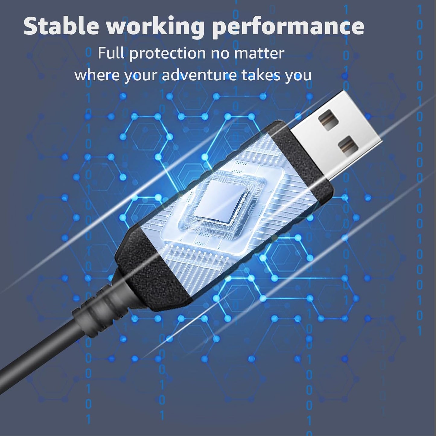 6.56FT USB to RJ11 Plug Cable,Radar Detector Cable Compatible with Escort Uniden Beltronics Radenso XP Cobra Whistler,Replacement Power Cord for Radar Detectors