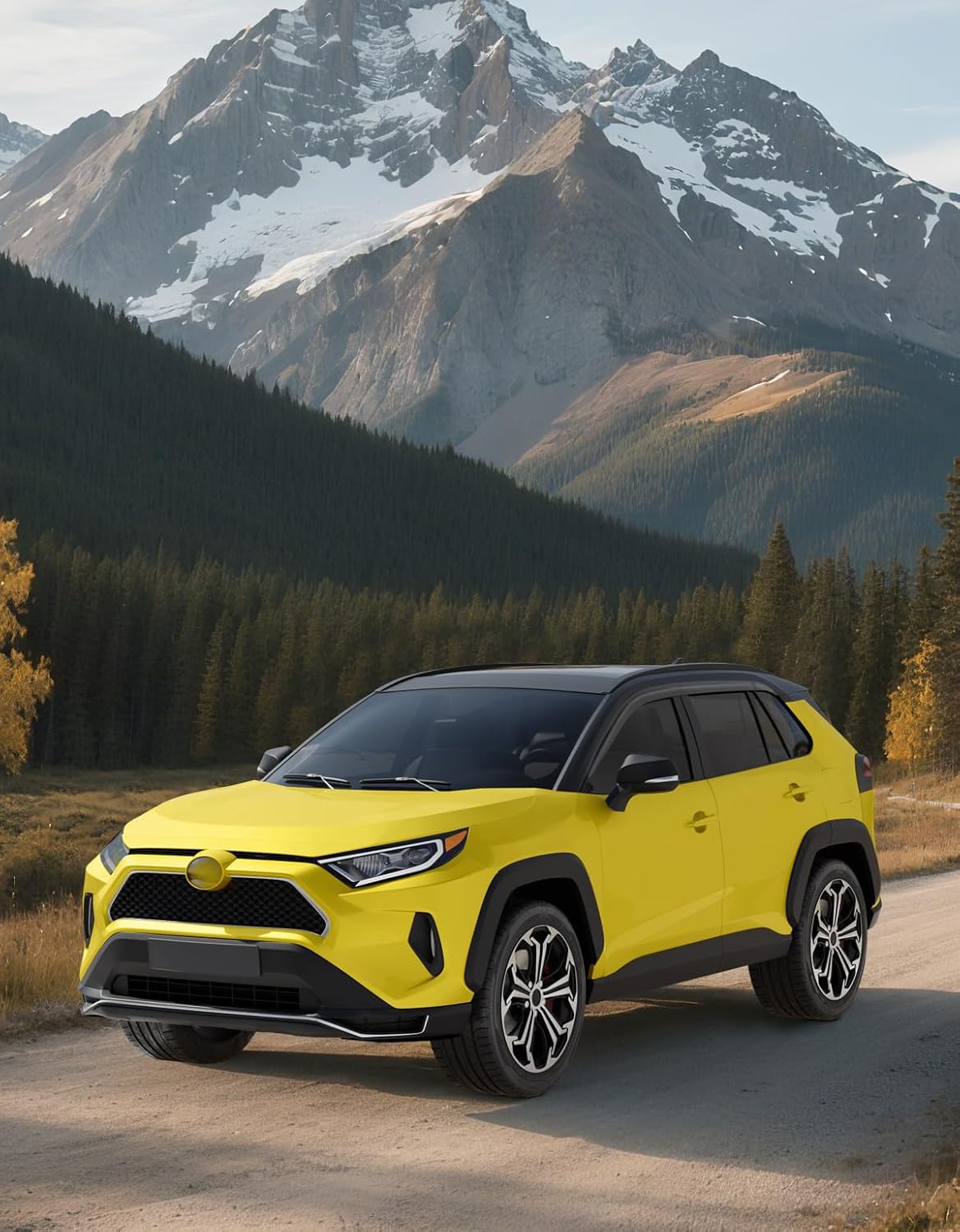 Tape-On Window Rain Guards Fit for Toyota RAV4 2019-2025 Extra Durable Window Deflectors Vent Visors Shades Exterior Car Accessories Visors Rain Guards - 6 pcs