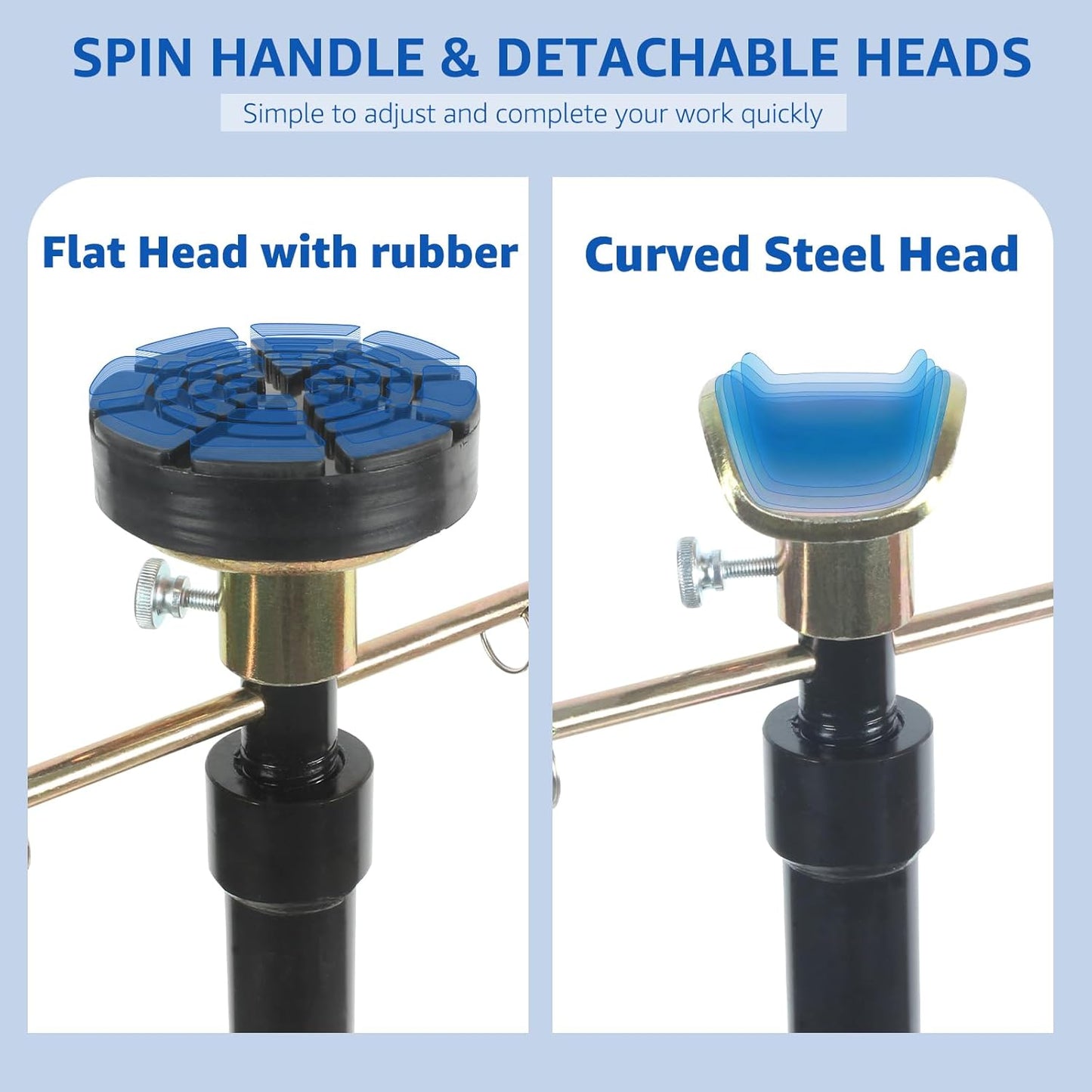 HKTE Underhoist Support Stand with Handle, Capacity 2000lbs, Adjustable Height, Multi-Functional Topped Adapter, US Patented