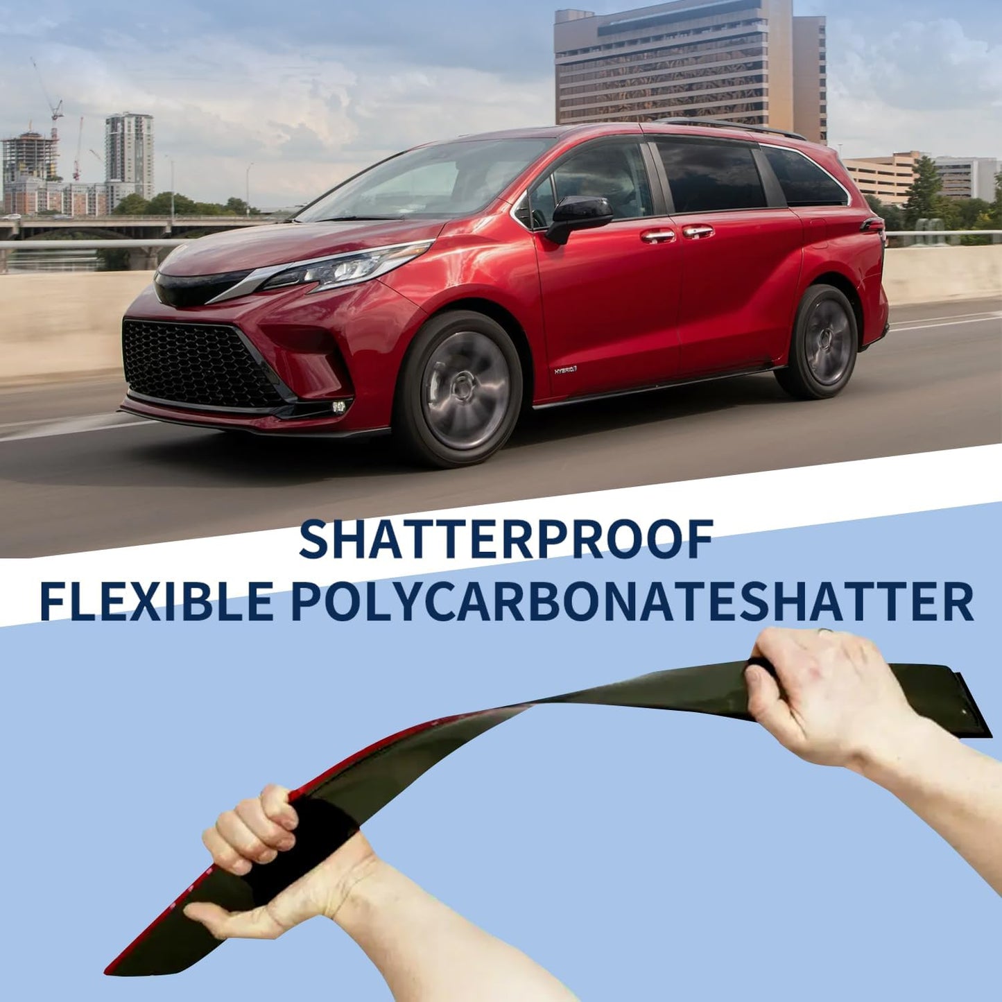 Rain Guards Fits for 2021-2024 Toyota Sienna, Outside Mount Side Window Wind Deflectors, Smoke Tinted Vent Window Visors Shield 2021 2022 2023 2024