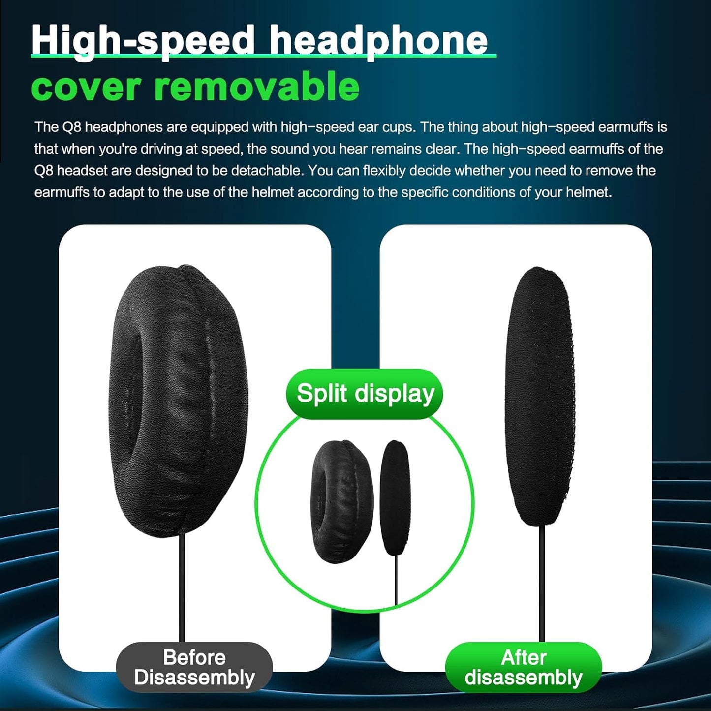 Mesh 3.0 Motorcycle Bluetooth Headset, 6 Riders Group V5.1 Helmet Bluetooth with Music Sharing and CVC Noise Cancellation, IP67 Waterproof Helmet Intercom Communication System(2 Pack)