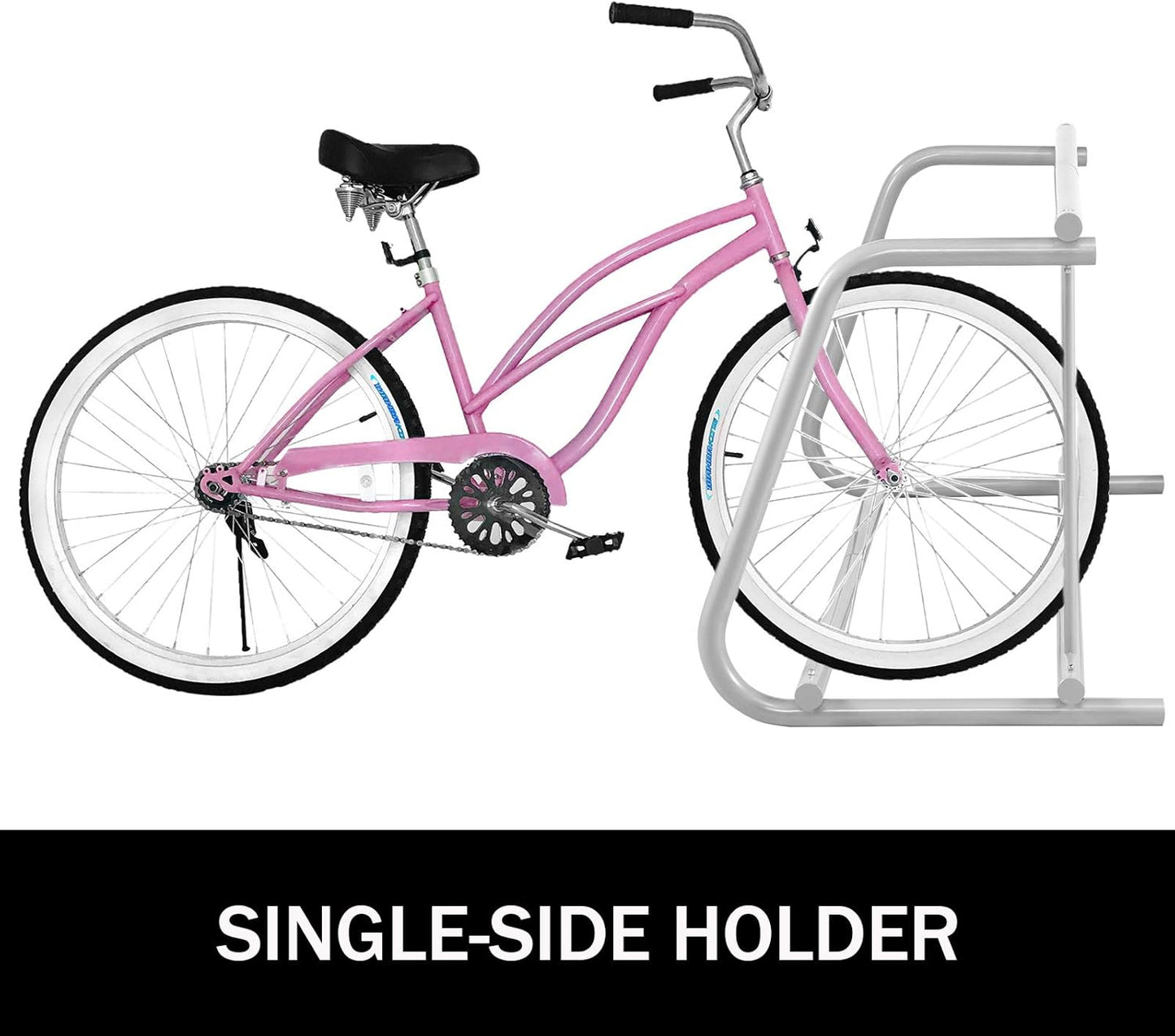 BestEquip 111" Length Floor Bike Rack, 9 Holders All-Steel Grid Bike Rack, Single-Side Storage Stand for Garages Streets Yards