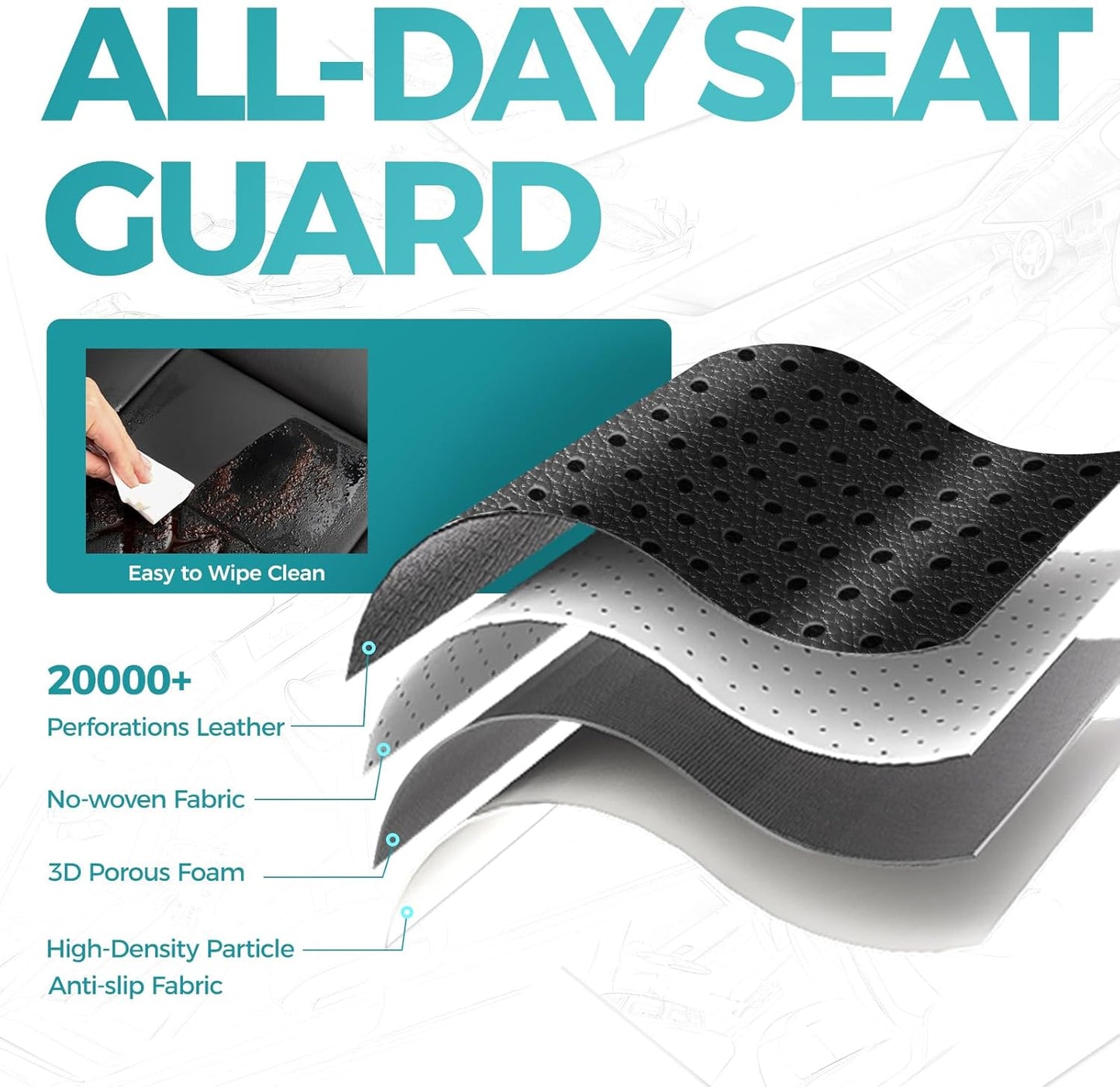 for Toyota Camry Seat Covers Hybrid XLE XSE 2018 2019 2020 2021 2022 2023 2024 - Custom Car Seat Cover Full Set, Waterproof Breathable Cushion Protector, Leather Seat Cover for Cars Black Red