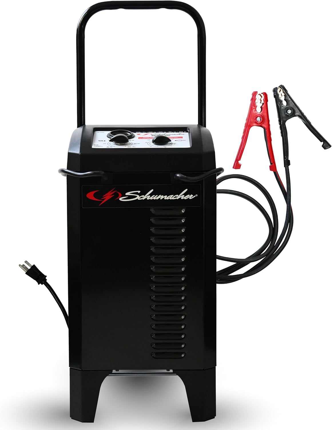Schumacher Electric Manual Battery Charger & Engine Starter – 6V/12V 250A Heavy-Duty Battery Charger with 50A Boost Mode, Color-Coded Clamps, 6-Foot Output Cables & Rugged Design SC1445
