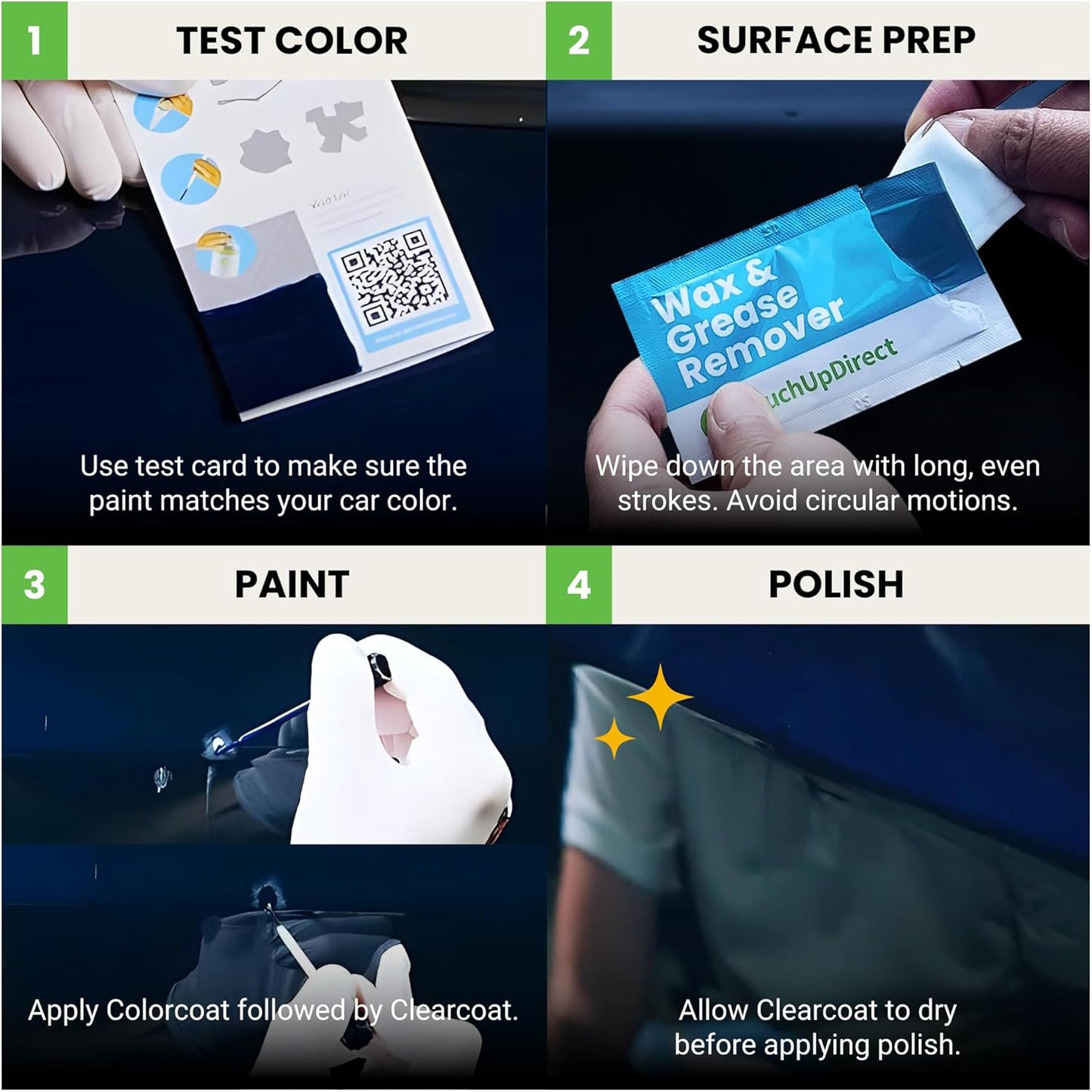 TouchUpDirect 6X3 Lunar Rock Compatible with Toyota Exact Match Scratch Repair Touch Up Paint - Brush Kit