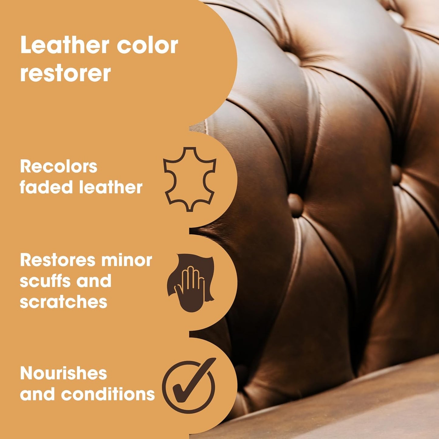 The Original Leather Recoloring Balm by Furniture Clinic - Red Leather Dye for Furniture, Couches & Car Seats - Restore Scratched, Faded, & Damaged Surfaces