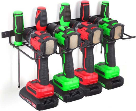 Power Tool Organizer, Cordless Drill Holder Wall Mount, Garage Tool Storage Rack, Heavy Duty Tool Rack for Garage and Workshop, Quick Installation in Minutes, 1 Pack