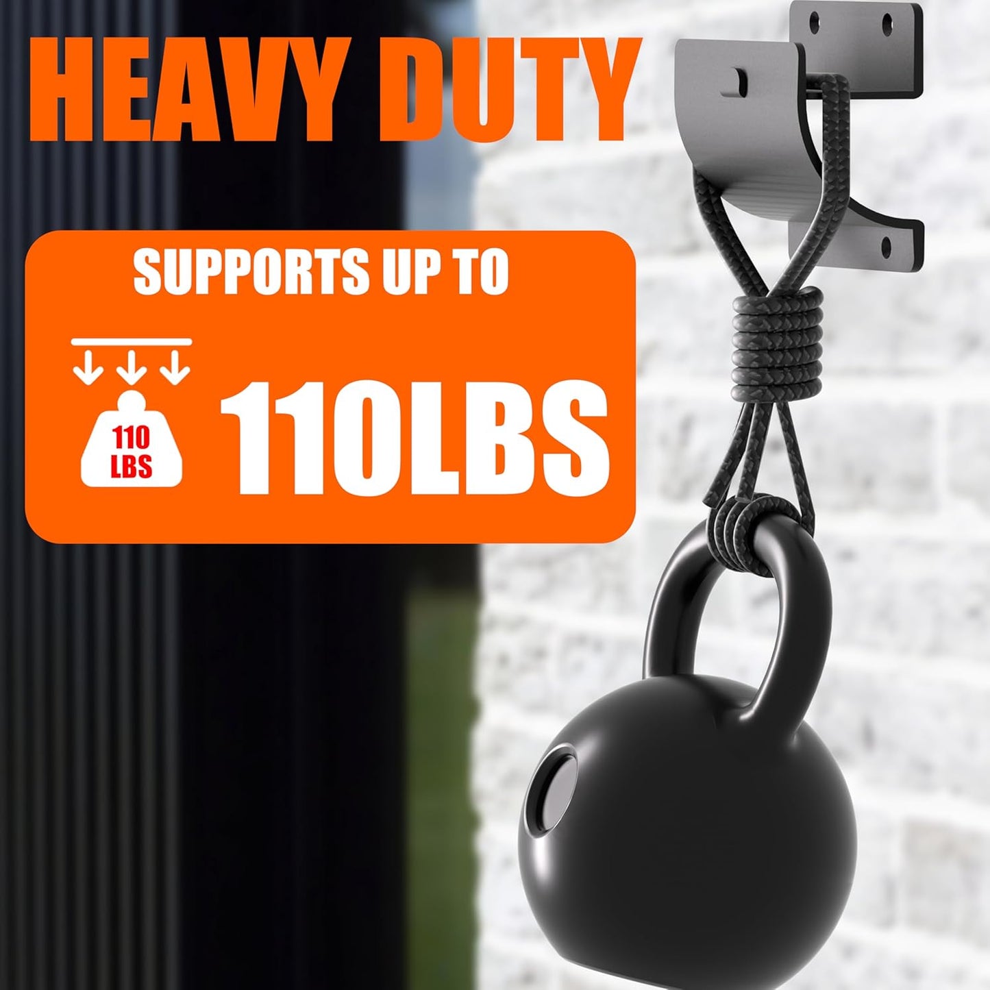 Ladder Hooks, 2 Pack Ladder Hangers for Garage Wall Wheelbarrow Hanger for Home Storage