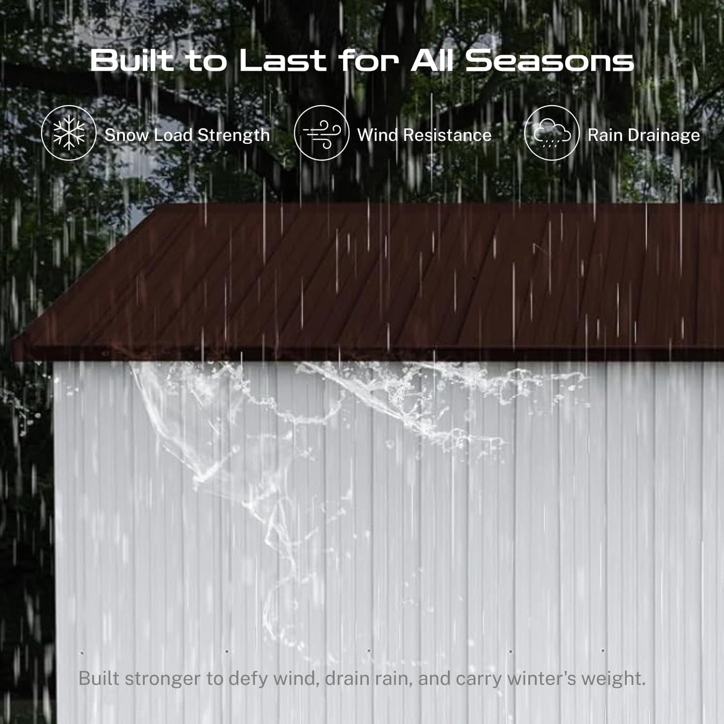 10 x 8 FT Outdoor Storage Metal Shed, Bike Garden Tool Shed with Slooping Roof, Lockable Doors and Aluminum Frames, Shed Easy to Assemble for Garden, Patio, Lawn, White