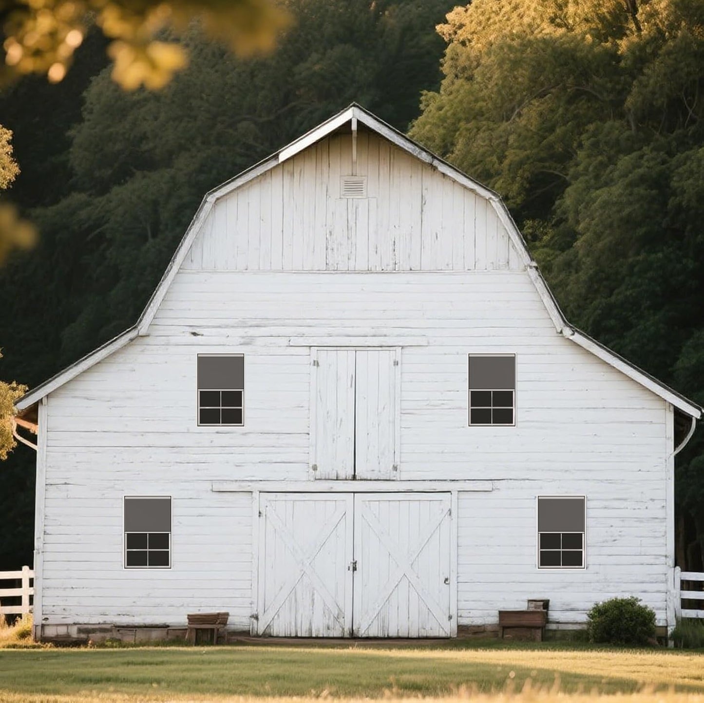 2 Pack 24" x 36"Shed Window, with Tempered Glass and Fiberglass Screen for Shed, Chicken Coop, Playhouse, Household, Garage