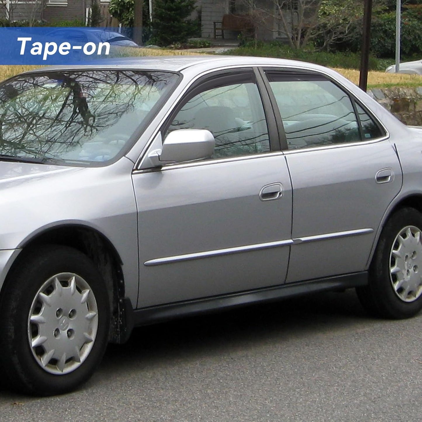 Window Visors Rain Guards for 1998 1999 2000 2001 2002 Honda Accord, Out-Channel Window Vent Wind Deflectors Visors Shades for 98-02 Accord Sedan