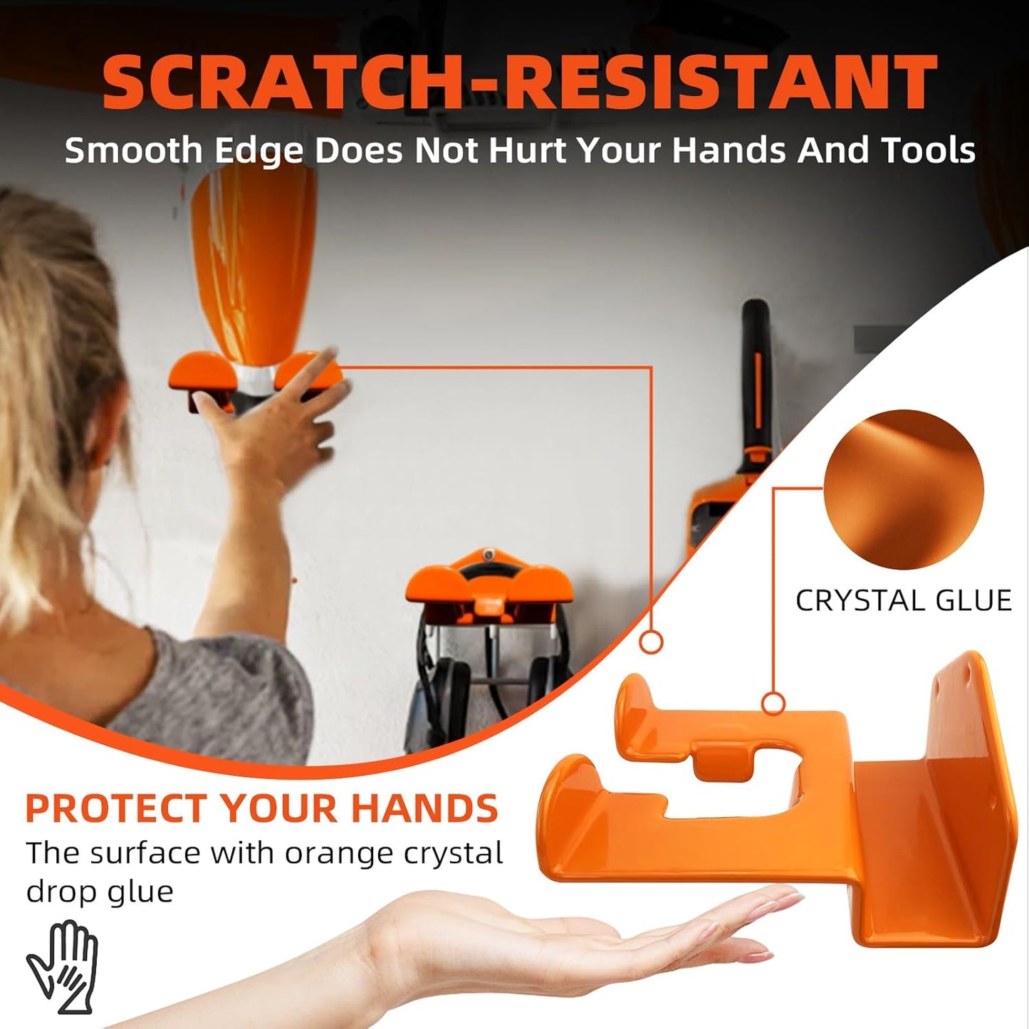 Weedeater Hanger, 2 Pack Weed Eater Hanger for Wall, Heavy Duty Weed Wacker Hooks for Garage, Garage Organization Storage Shed Organizer Mounted Trimmer Rack