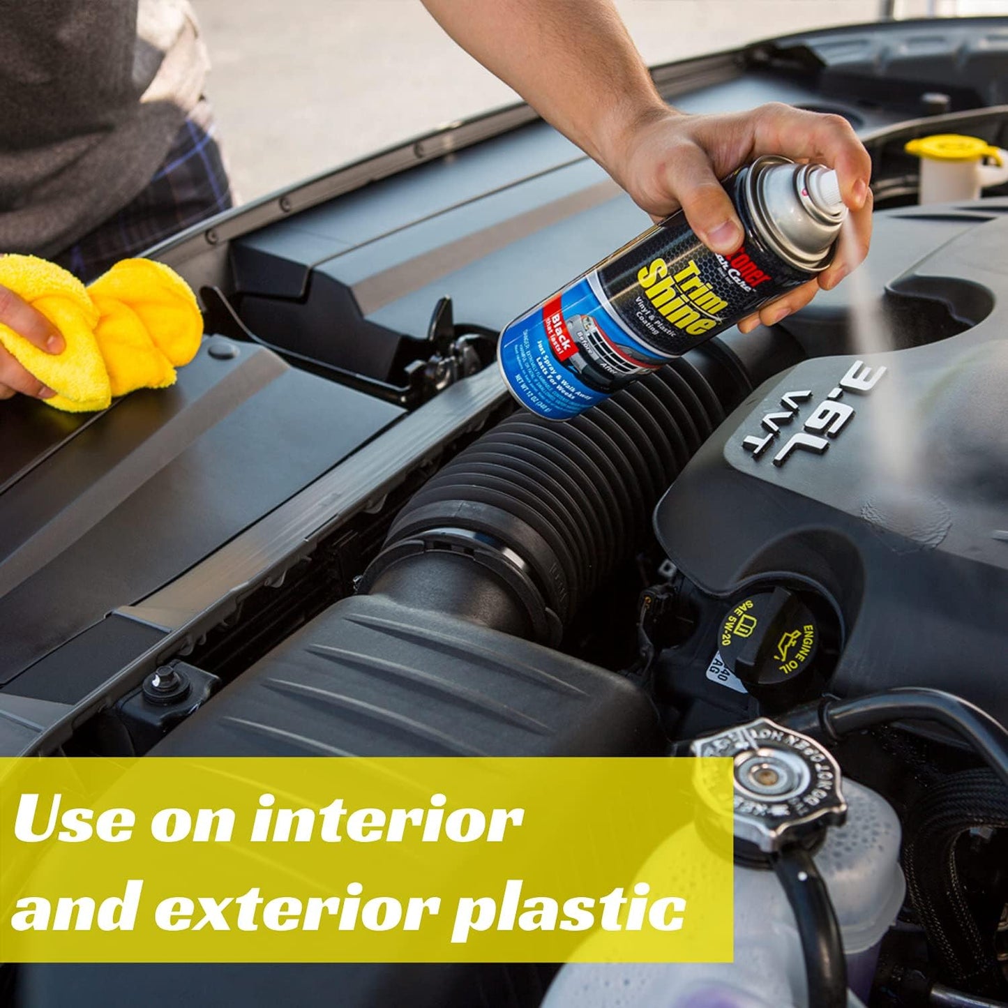 Stoner Car Care 91034-3PK Trim Shine – Vinyl and Plastic Protectant Coating for Interior & Exterior Car Detailing – Restores OEM Color, Adds Shine, UV & Water Protection – 12 Oz, Pack of 3