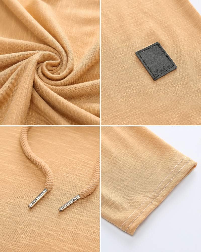 Lexiart Mens Fashion Athletic Hoodies Sport Sweatshirt Solid Color Fleece Pullover