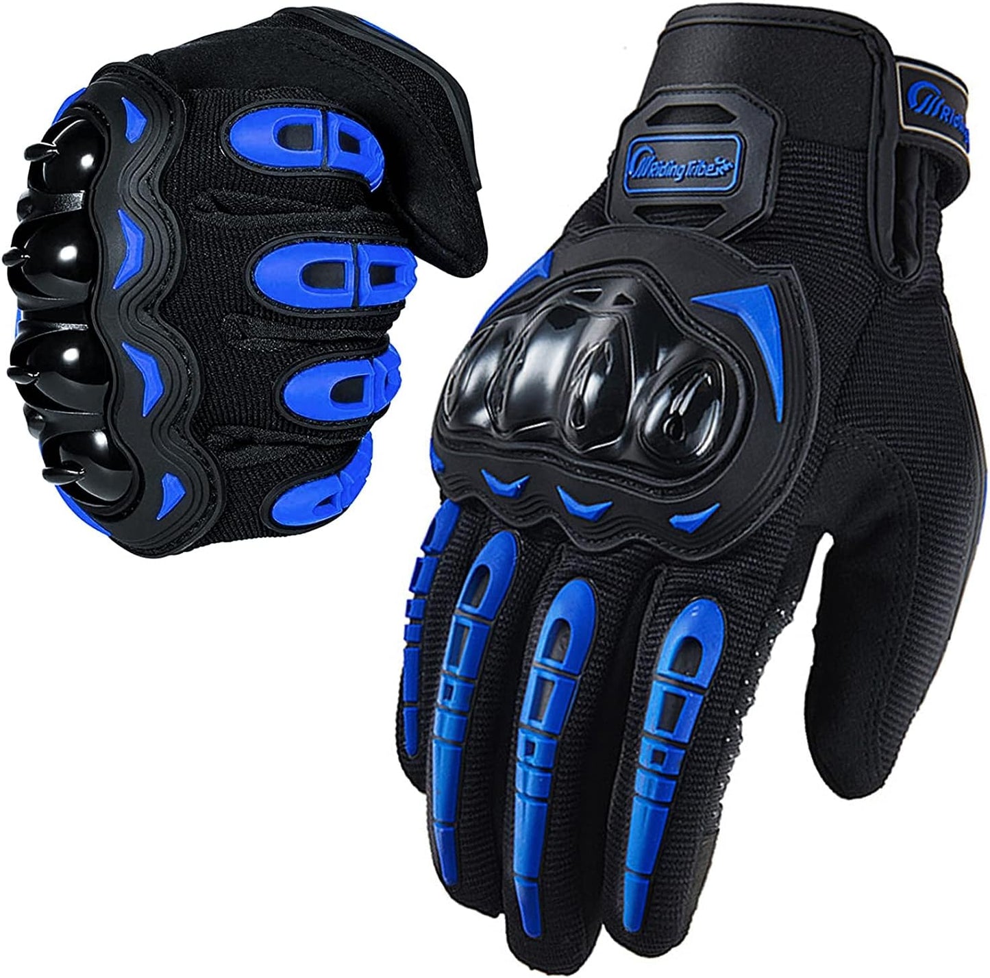 Motorcycle Gloves for Men and Women Full Finger Touchscreen Mountain Dirt Bike Gloves for Powersports BMX ATV MTB Driving Motocross Cycling Gloves(XL, Blue)