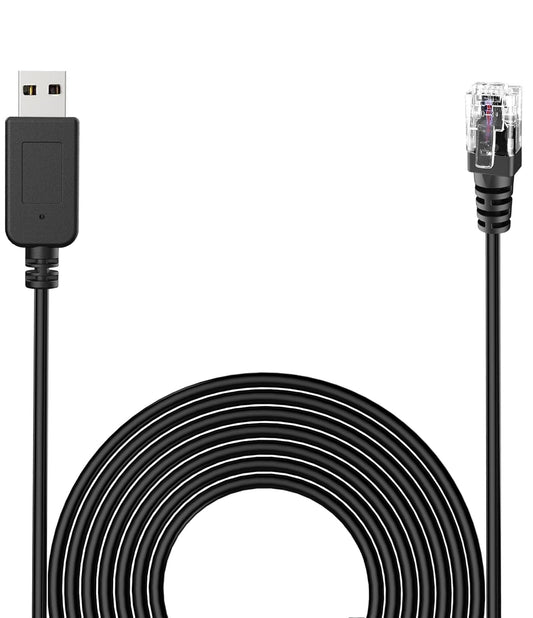 Radar Detector Cable, with USB to RJ11 Plug,for Escor t Valentine One Unide n Beltronics Cobr Radar Detector,Replacement Power Cable for Radar Detectors(RJ11-9.84ft)