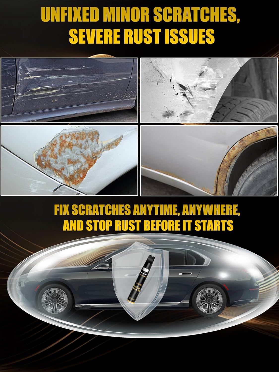 Black Obsidian/Super Black(KH3) Touch Up Paint Compatible with Nissan, Exact Match Car Paint Pen Automotive Scratch Repair Remover Kit Quick & Easy Solution for Vehile Chips and Nicks