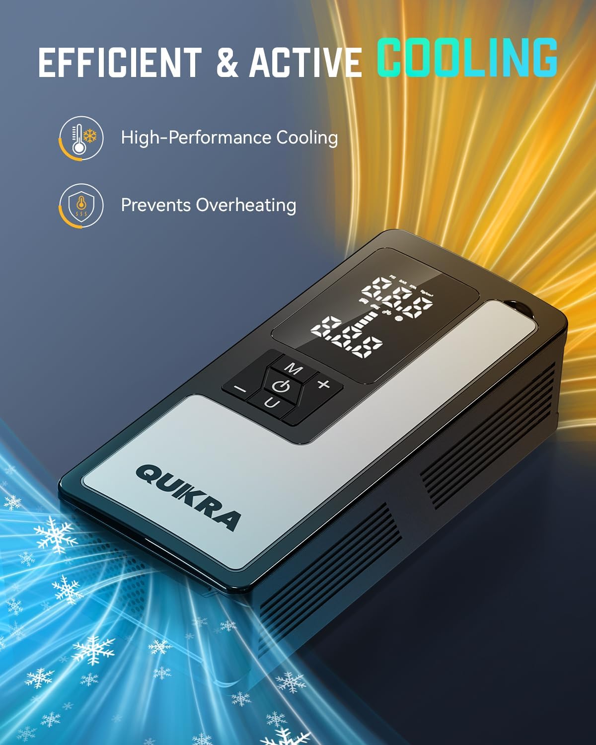 P009 Tire Inflator Portable Air Compressor, 4× Faster 150PSI Air Pump, Auto Shut-off Cordless Tire Pump, Smart Air Compressor with LED Light and Pressure Gauge for Car Motorcycle Bike and Ball