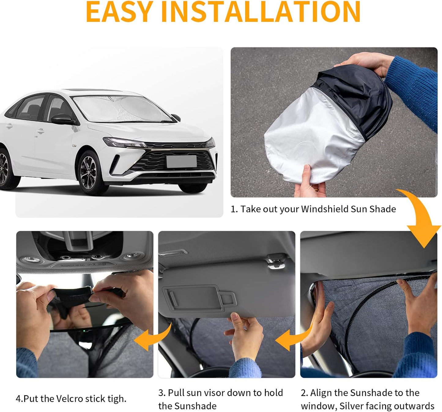 Sunshade for Mazda CX-30 2019-2025 2026 CX30 Sun Shade Windshield Cover, Front Window Shield Foldable Sun Visor Protector Custom Fit CX30 Car Accessories Blocks UV Rays