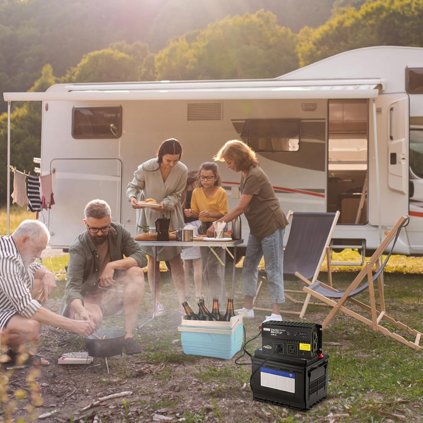 1000W Inverter for Car Power Inverters,12v DC to 110v AC Converter with 3.0 A USB Type-C Outlets, 12 Volt Inverter Car Cigarette Lighter Battery Inverter for Vehicles, Power Inversor 1000 Watts Black