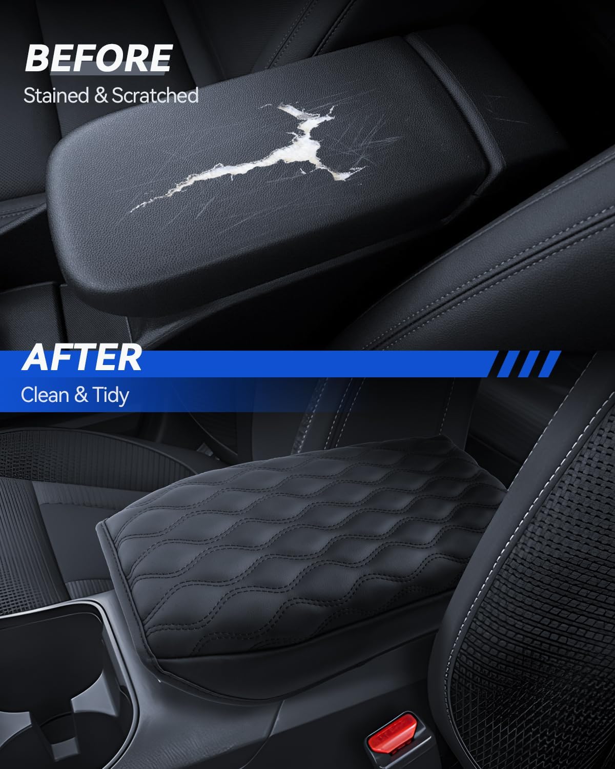 Armrest Cover for Outback & Legacy 2020-2024 2025 Accessories Center Console Middle Lid Pad Protector for Car Elbow Rest-Thickened