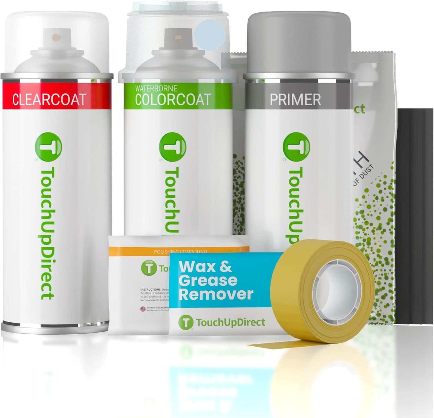 TouchUpDirect 781 Sea Glass Pearl Compatible with Toyota Exact Match Touch Up Paint Aerosol - Platinum Kit