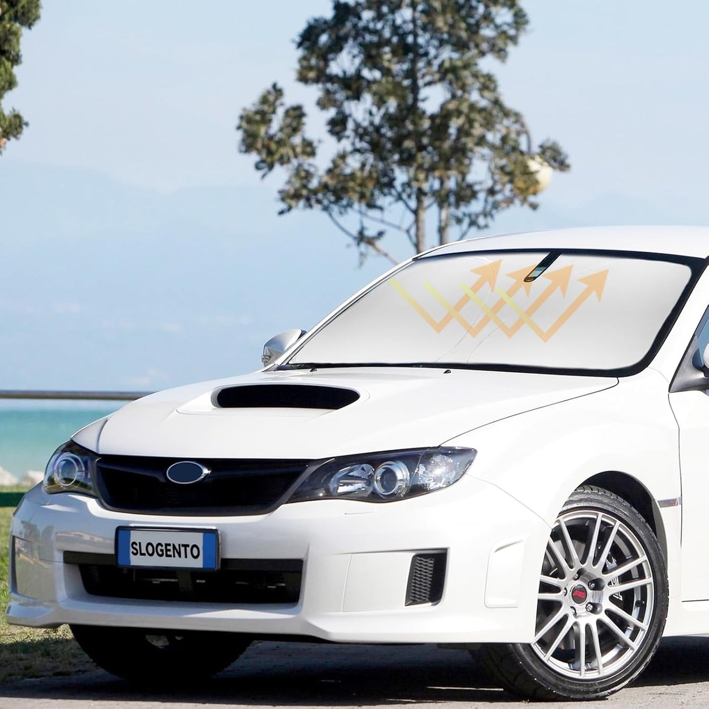 Sun Shade for Impreza Windshield Sunshade for 2017-2023 2024 2025 Subaru Impreza WRX Sedan Impreza WRX Hatchback WRX STI Accessories Windshield Cover Window Sun Visor Protector Blocks UV Rays