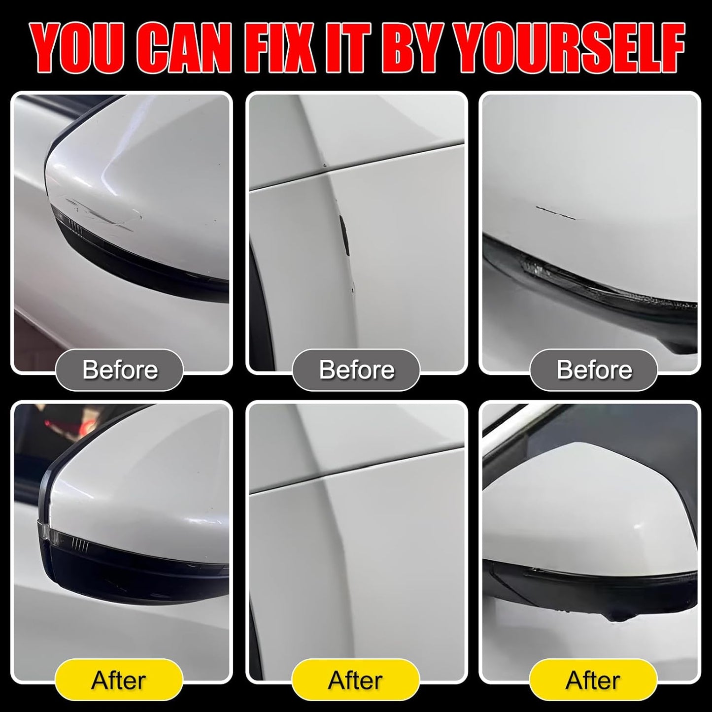 Car Touch Up Paint(Stellar Black Metallic(GB8/WA384A)) for Cadillac, Car Paint Scratch Repair Kit, Quick & Easy Solution to Repair, 2 in 1 Scratch Remover Pen with 2PCS Disposable Micro Applicators