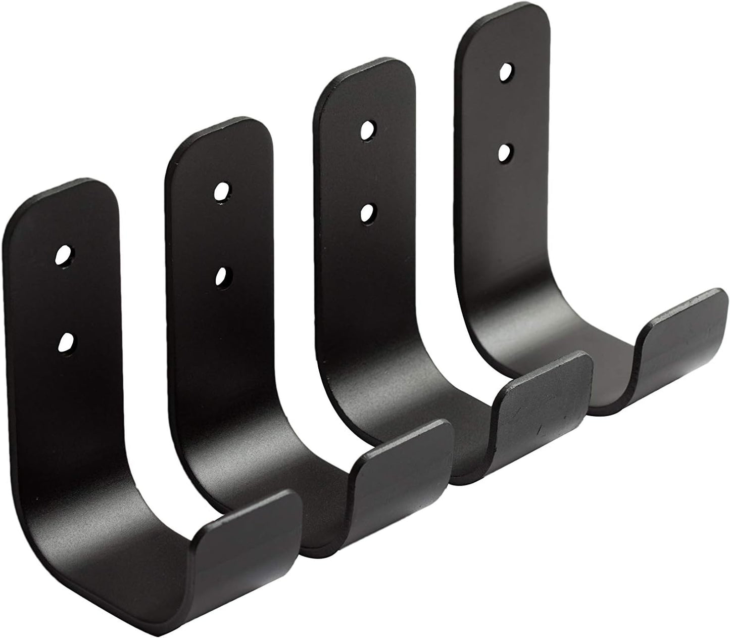 Heavy Duty Garage J Hooks - 4-Pack Wall Mount Organizer for Shop, Tools, Bike, Ladder with Installation Kits
