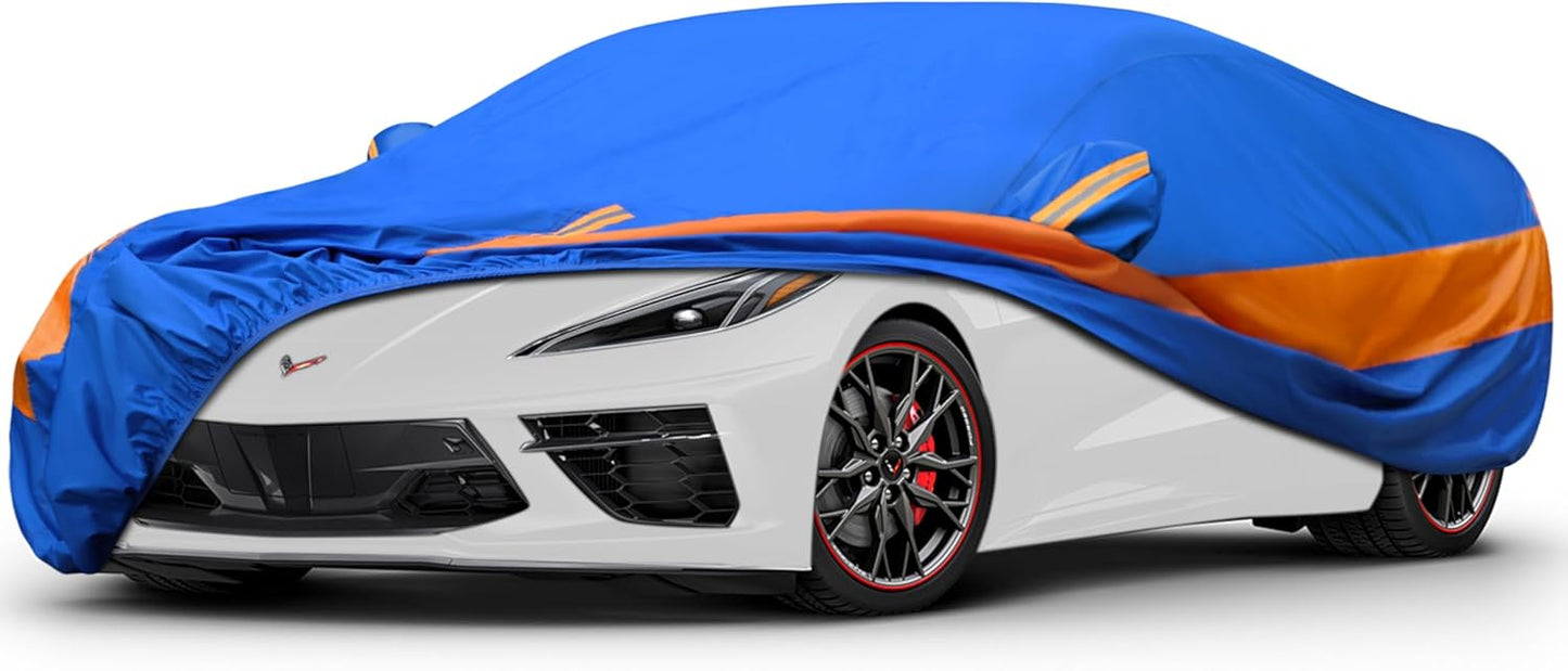 Heavy Duty Outdoor Car Cover Windproof All Weather Waterproof Sun Rain UV Dust Snow Protection Outdoor,Fit Coupe Mazda Miata/MX-5, BMW Z3, Honda S2000 etc.Size C1