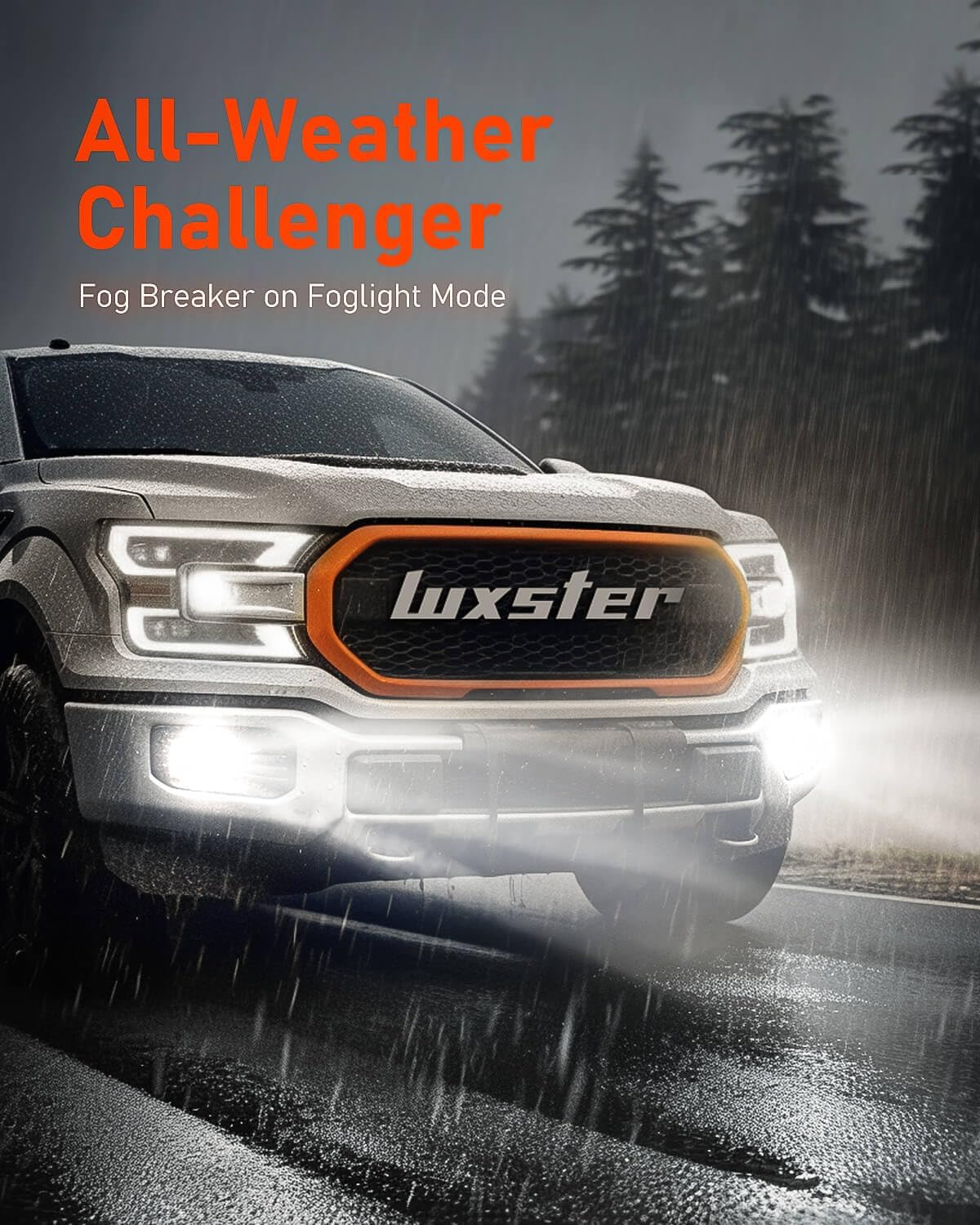 LUXSTER | Punisher H1 LED Bulbs, H1 Plug Adapters Included, 40000LM Ultra Bright, Plug-N-Play Installation, Foglight Bulbs, 6000K Pure White, IP68 Waterproof, Pack of 2