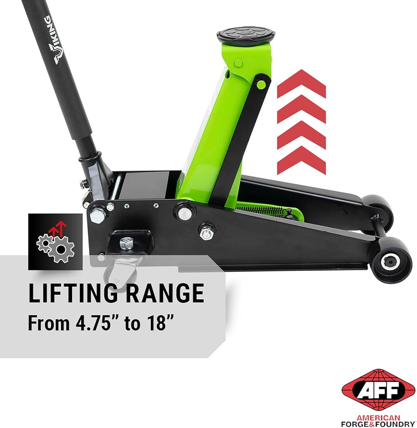 AFF Viking 3.5 Ton Floor Jack - Lightning Lift Hydraulic Car Jack - Heavy Duty