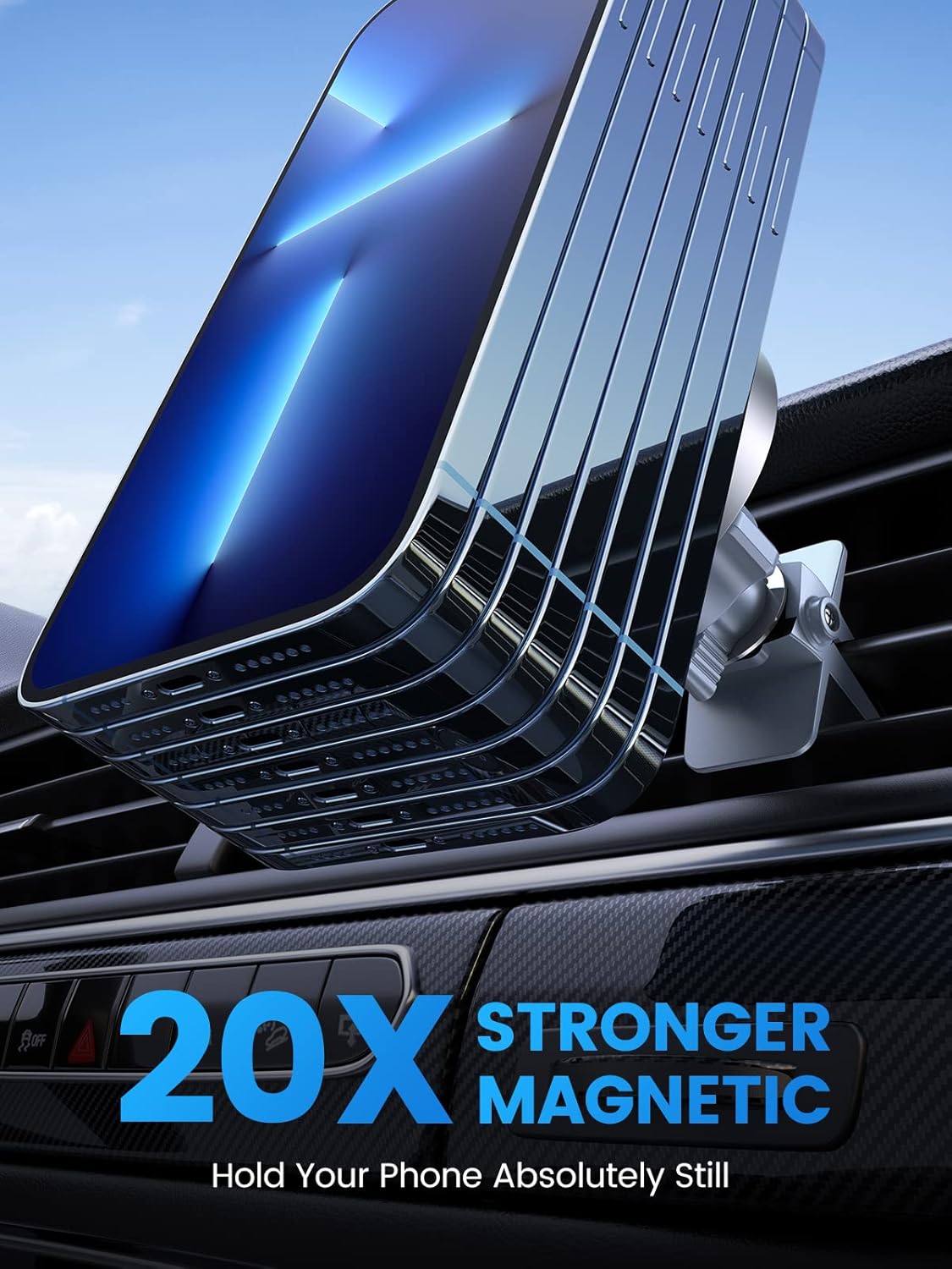 VICSEED for MagSafe Car Mount [Upgraded Strongest Magnet Power] Magnetic Phone Holder for Car Vent 360 Adjustable Magnetic Car Phone Holder Mount for iPhone 16 Pro Max 15 14 13 12 Plus Mini