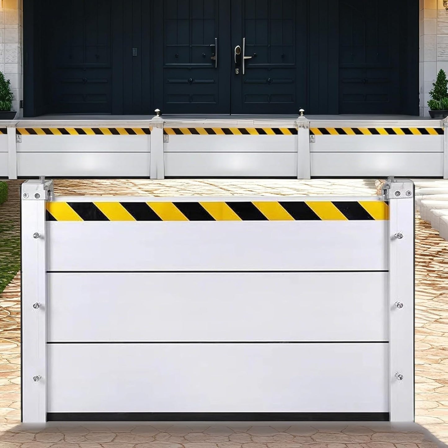 Flood Barriers for Home Exterior,Aluminum Alloy Outdoor Garage Doors Water Barriers for Flooding(H31.5Inch,L17.5FT)