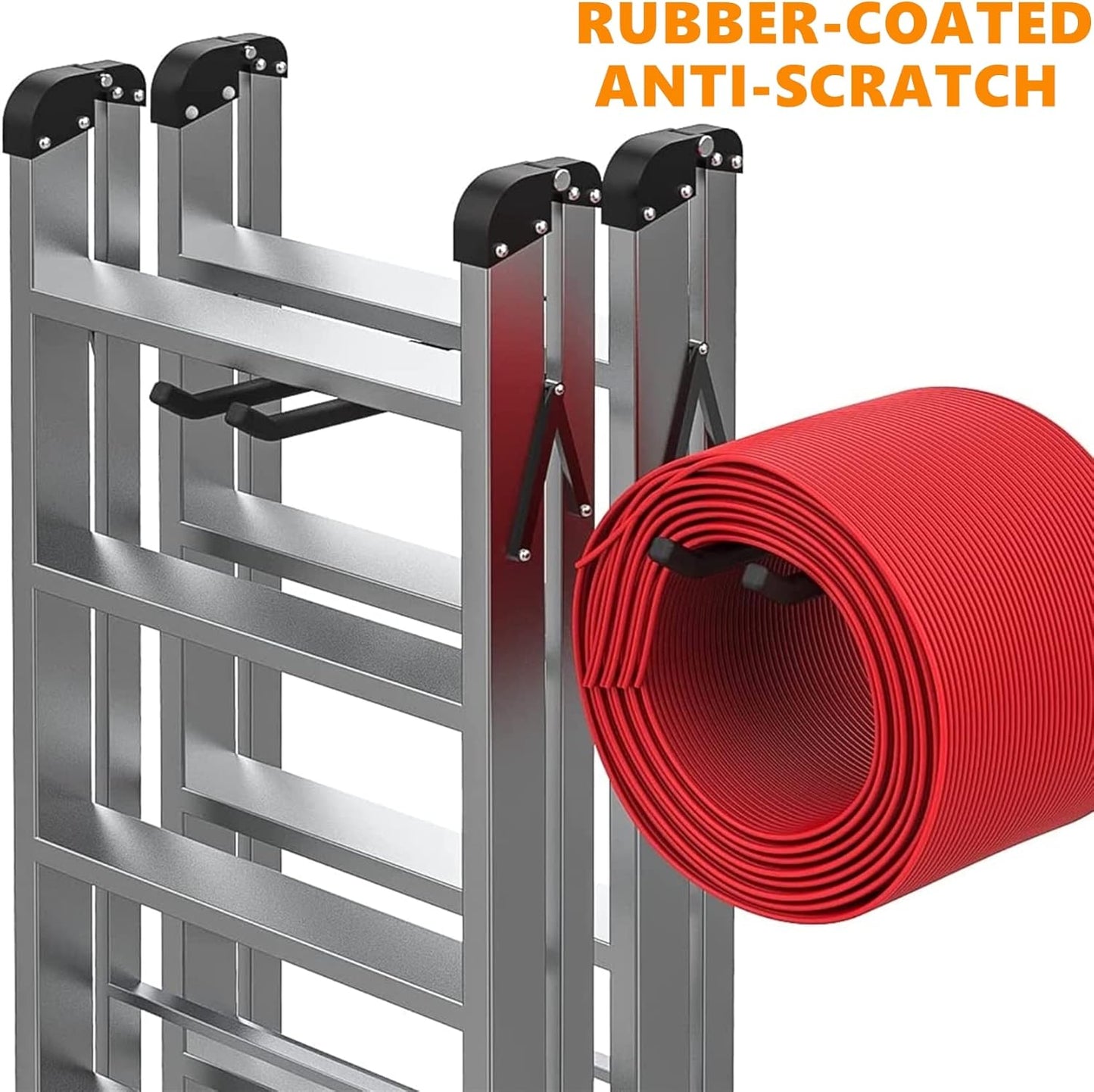 TORACK 4 Pack Garage Storage System Hooks, Heavy Duty Wall Mount Tool Organizer, Chair Hanger Garage Storage Utility Hooks for Car Tires, Ladders, Chairs, Strollers, Power Tools, Garden Tools