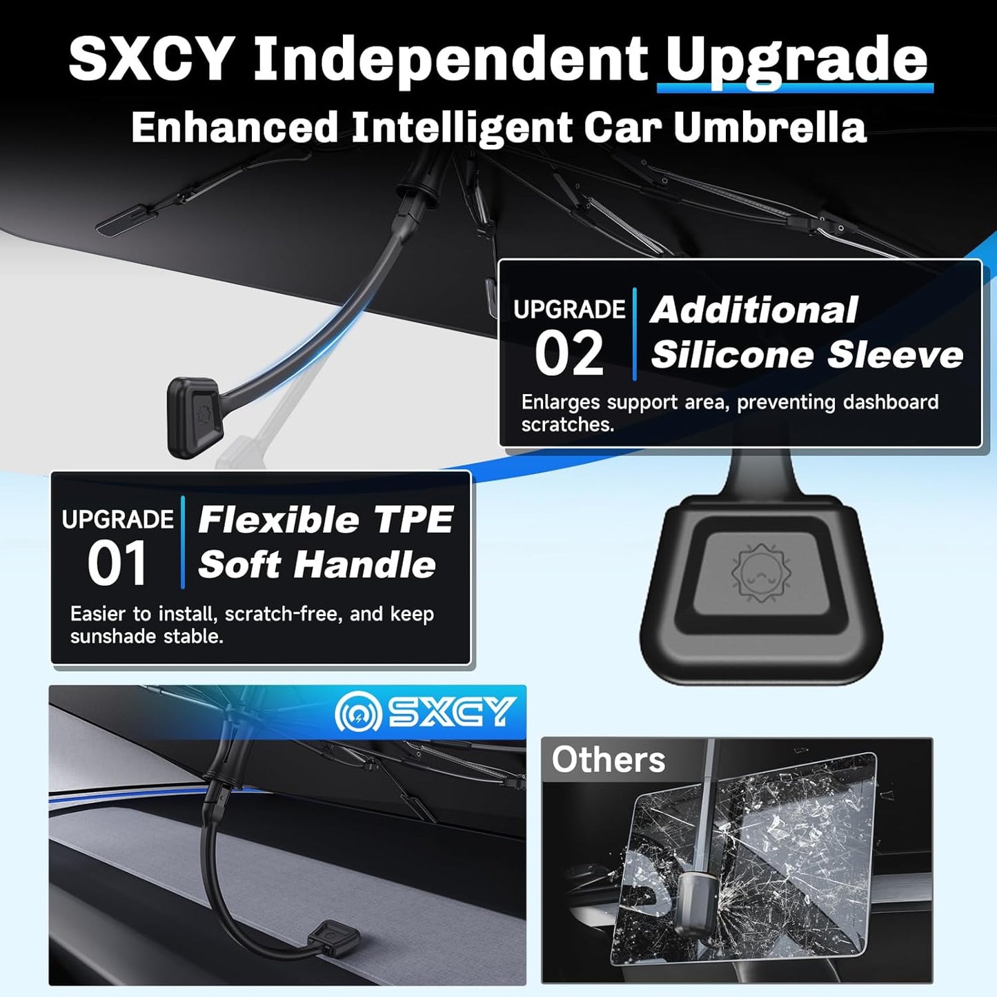SXCY for 2019-2025 Nissan Altima Windshield Umbrella Sunshade [Easier Foldable] for 2025 Altima Accessories 2024 Altima Sunshade Umbrella for 25 Altima Windshield Sun Shade Umbrella Car Sun Protection