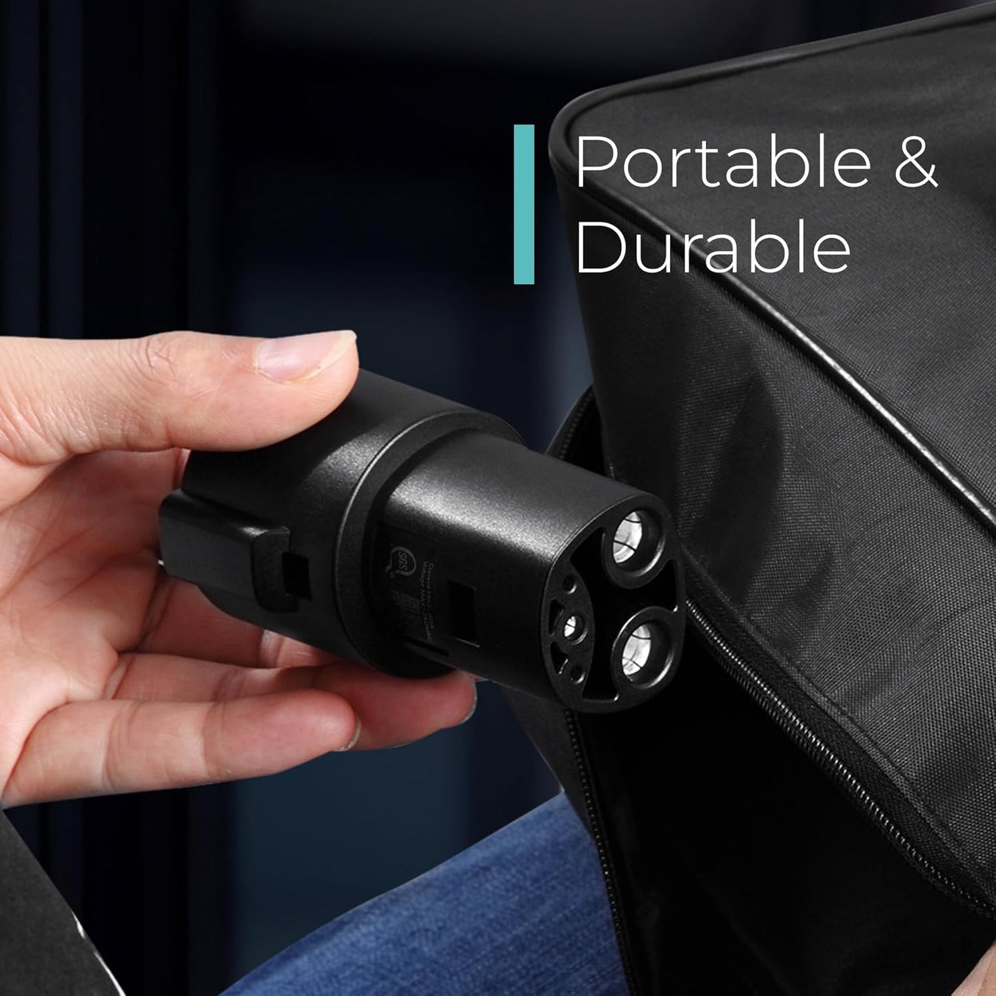 Lectron J1772 to Tesla Adapter 80 Amp (250V) - EV Charging Adapter Compatible with Tesla Model S/3/X/Y/Cybertruck and All Electric Vehicles in The NACS Alliance (Black)