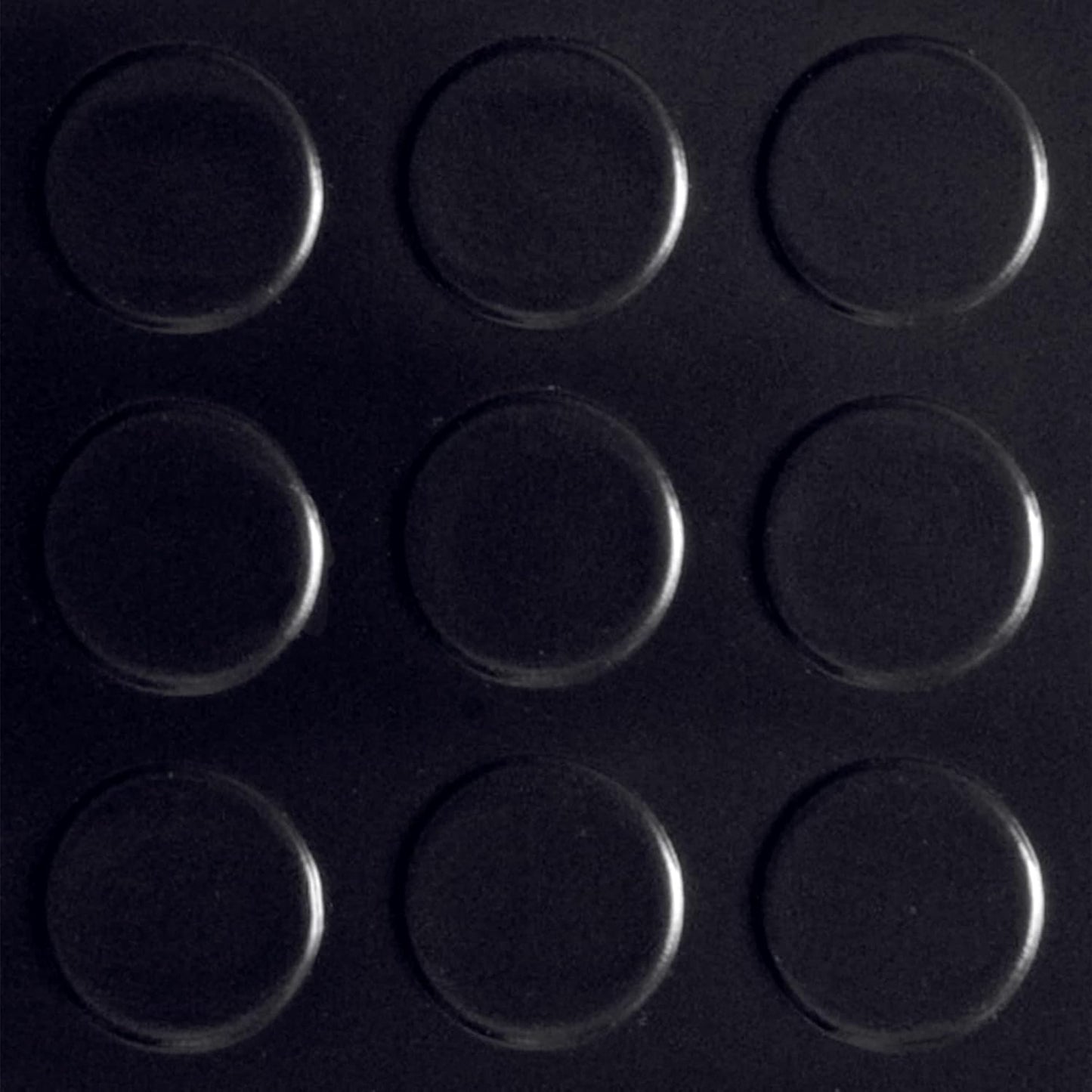 G-Floor Seamless Sheet Vinyl Shed Flooring Cover with Bonded Fibrous Backing - Coin Pattern (8' x 8', Midnight Black)