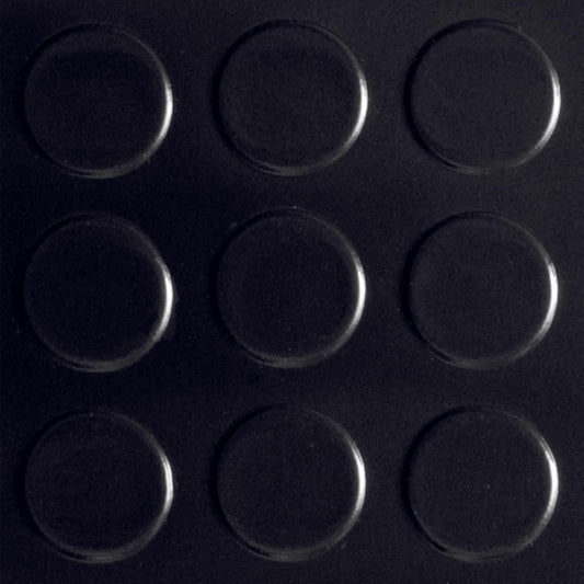 G-Floor Seamless Sheet Vinyl Shed Flooring Cover with Bonded Fibrous Backing - Coin Pattern (8' x 8', Midnight Black)