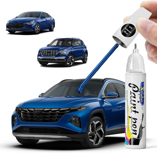 Intense Blue (YP5) Touch Up Paint Compatible with Hyundai, DIY Car Paint Scratch Repair, Automotive Paints, Quick & Easy Fix Scratch Repair for Tucson/Elantra/Venue/Ioniq