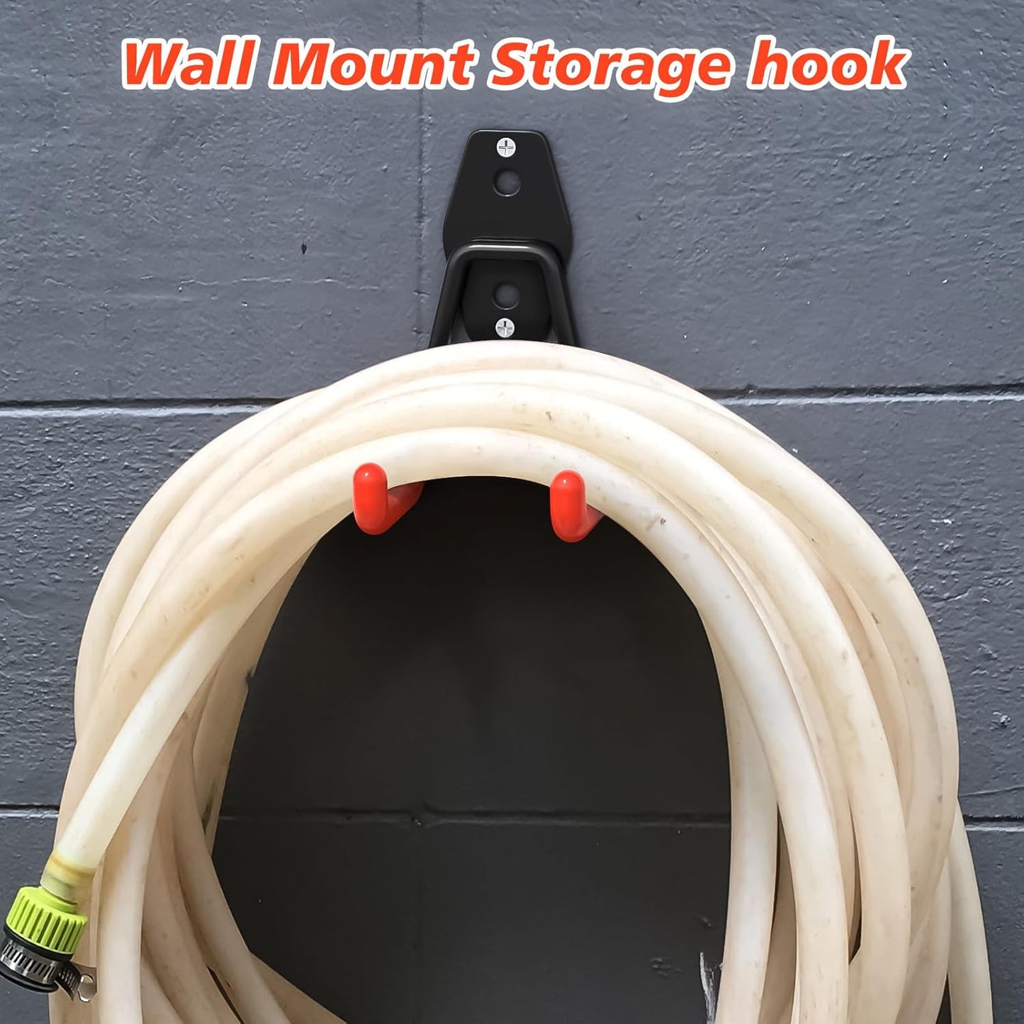 4 Pack 4.5x2.75 inch U Heavy Duty Garage Hooks,Solid Steel Wall Mount Hangers,with Anti-Slip Coating,for Hanging and Organising Ladder,Bike,Ropes,Broom,Garden,Yard and Power Tools