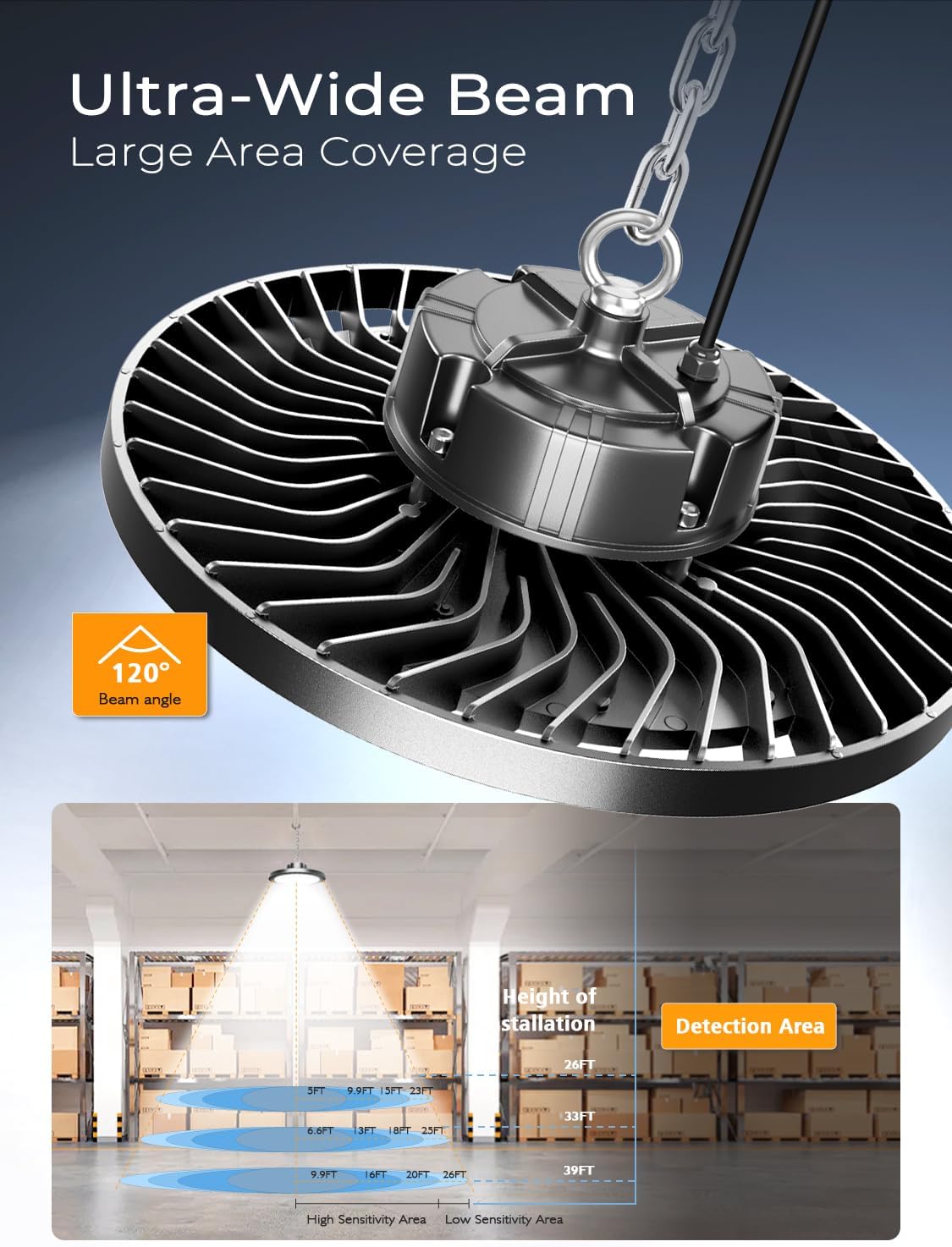 Super Bright 350W UFO LED High Bay Lights 8 Pack | 52500 Lumens 5000K Aluminum High Bay LED Shop Lights for Garage Warehouse Factory Workshop | Highbay Garage Shop Lighting