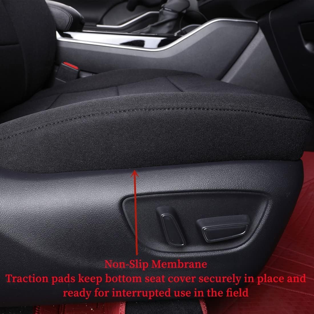 coverdream Custom Fit Camry Car Seat Covers for 2025 Toyota Camry LE,SE,Full Coverage Polyester Seat Protector(Full Set,Black)