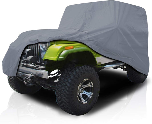 USCarCover Supreme All Weather Protection, Breathable Car Cover for Jeep CJ3 1959-1964 SUV Upgraded Fabric Pollution, Dust, Sun, Snow, Rain